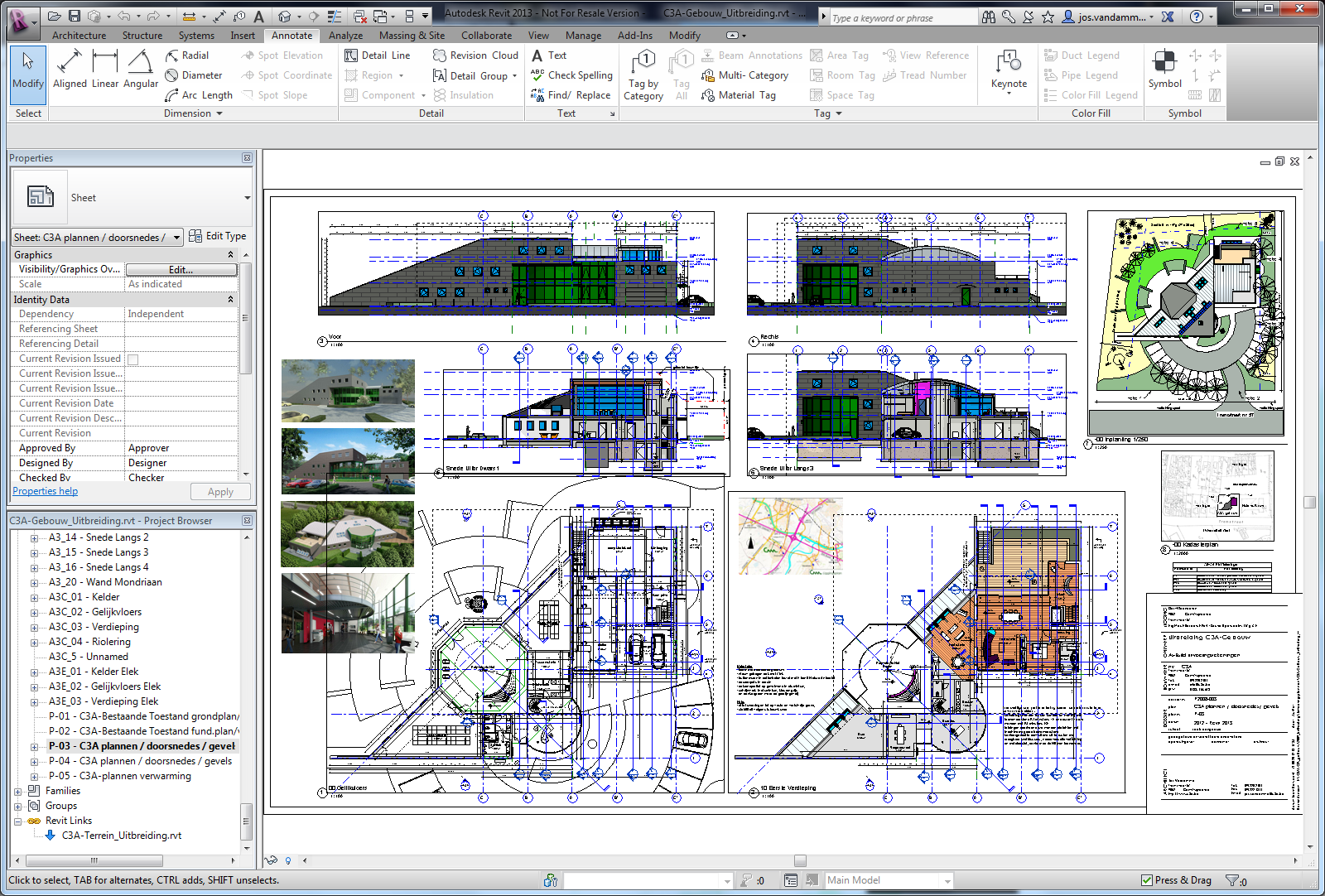 C3A-Revit-basiscursus met C3A-gebouw als cursusoefening